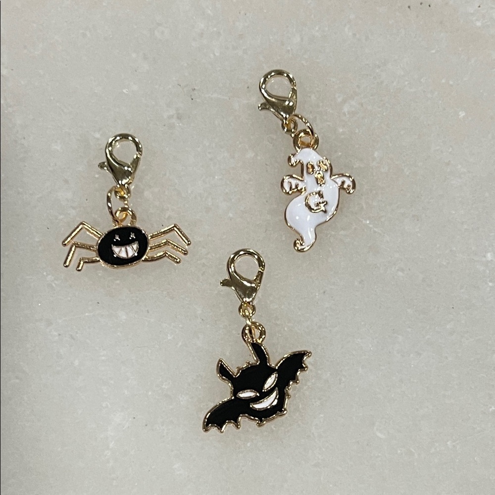 Halloween Themed Enamel Charms Set